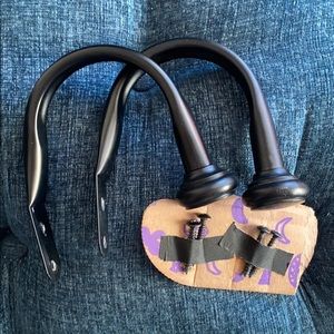 Black curtain holders